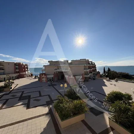 2 Chambres, Large Terrasse 1ere Ligne Mer, Piscine Sète